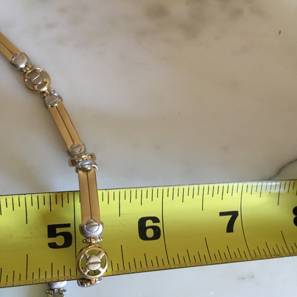 Vintage Fashion bracelet, 14k white & yellow gold - Picture 13 of 13